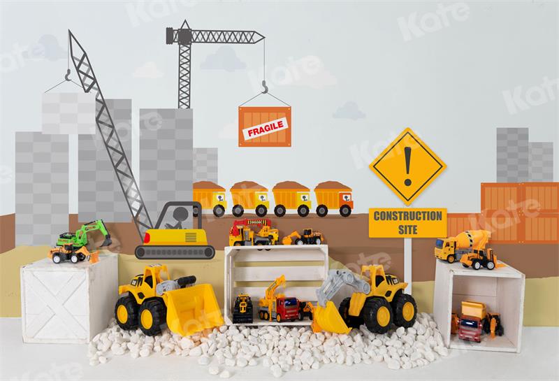Kate Toy Construction Site Children Backdrop for Photography - Image 2