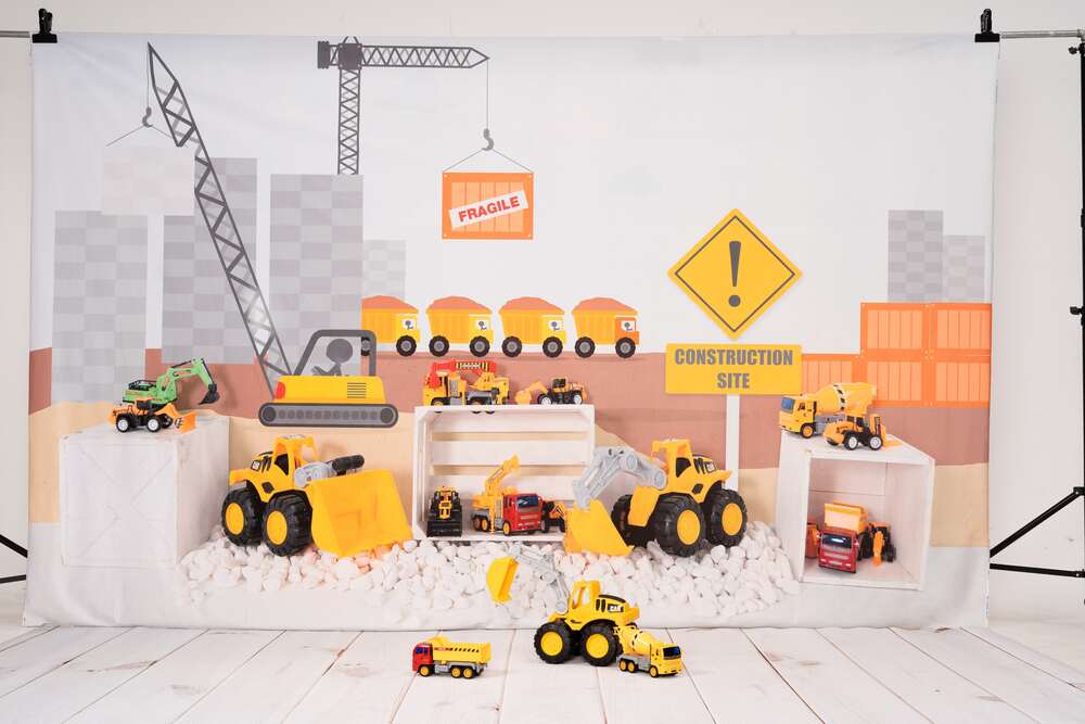 Kate Toy Construction Site Children Backdrop for Photography - Image 5