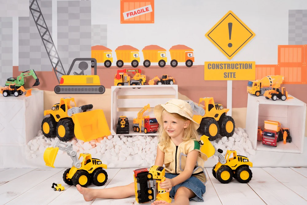 Kate Toy Construction Site Children Backdrop for Photography - Image 6