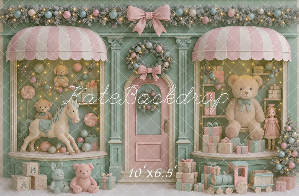 Kate Christmas Toy Shop Teddy Bear Backdrop Designed by Ashley Paul - Image 4
