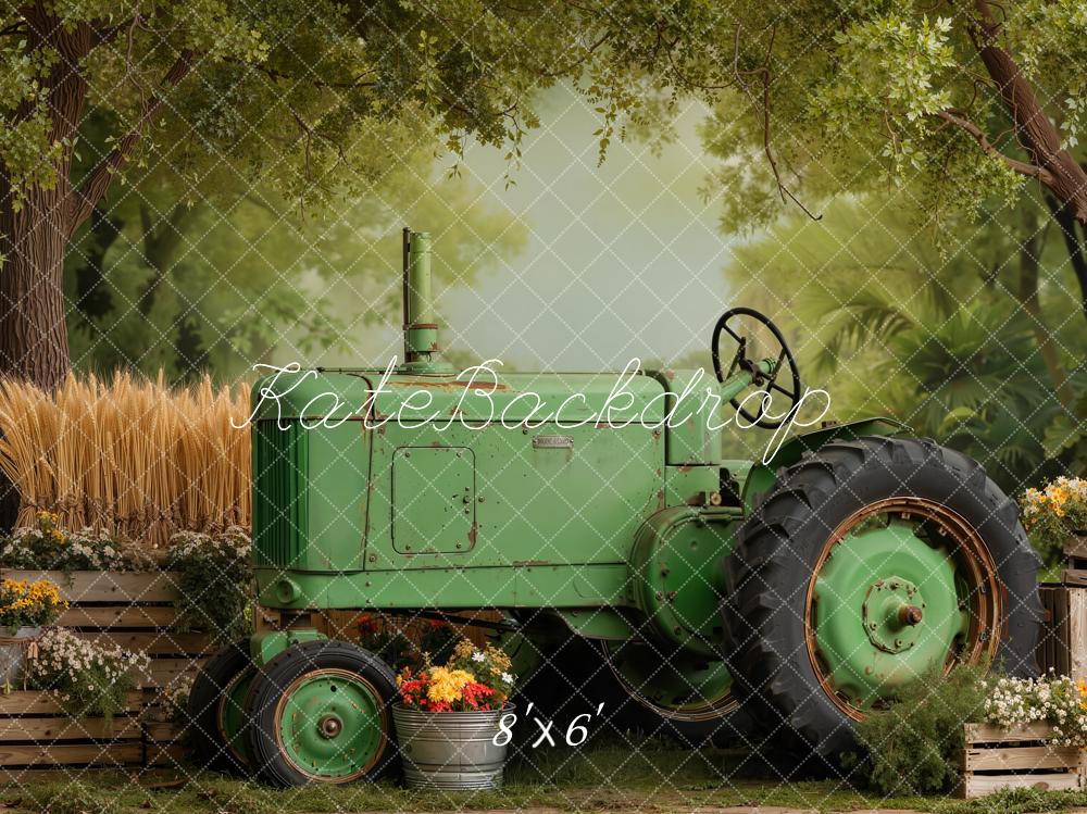 Kate Tractor Wheat Forest Backdrop Designed by Emetselch - Image 3