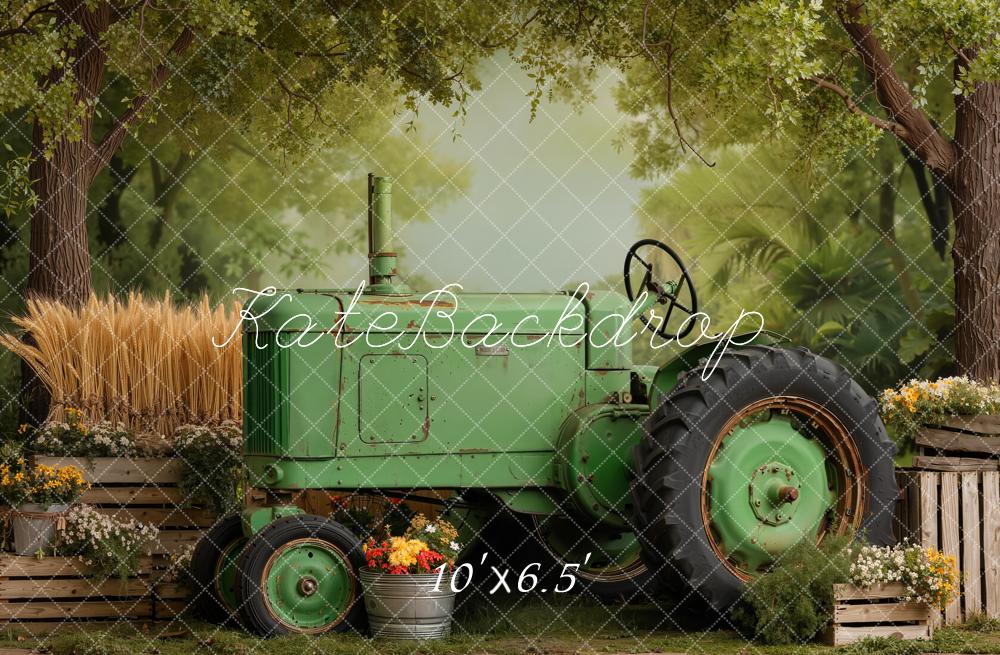 Kate Tractor Wheat Forest Backdrop Designed by Emetselch - Image 4