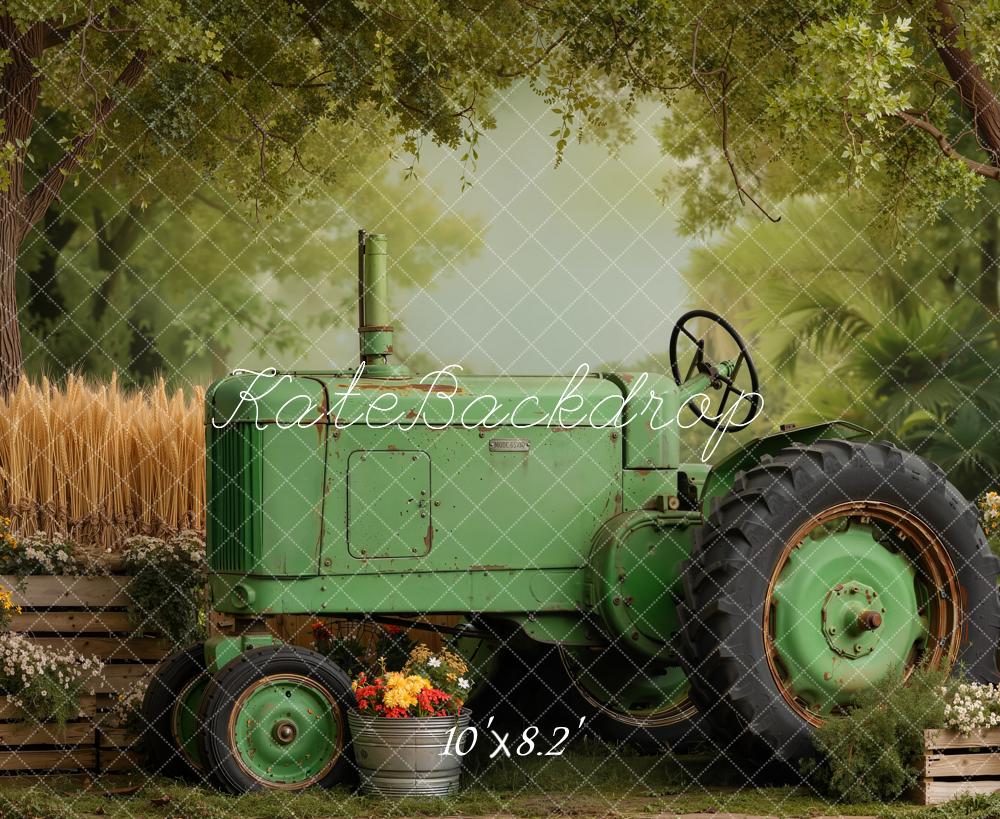 Kate Tractor Wheat Forest Backdrop Designed by Emetselch - Image 6