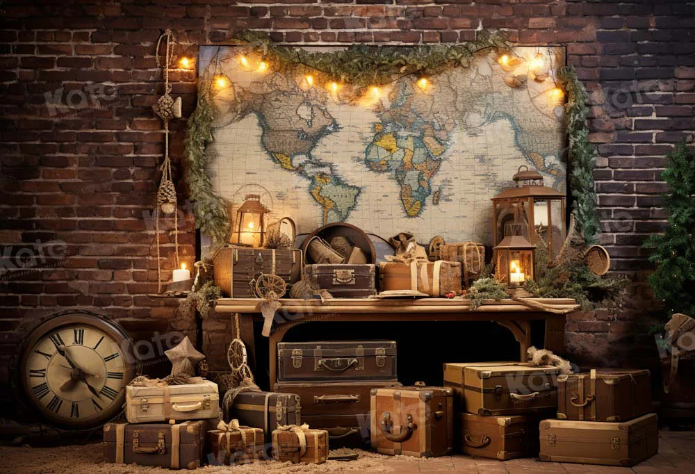 Kate Travel the World Map Backdrop Designed by Emetselch - Image 2