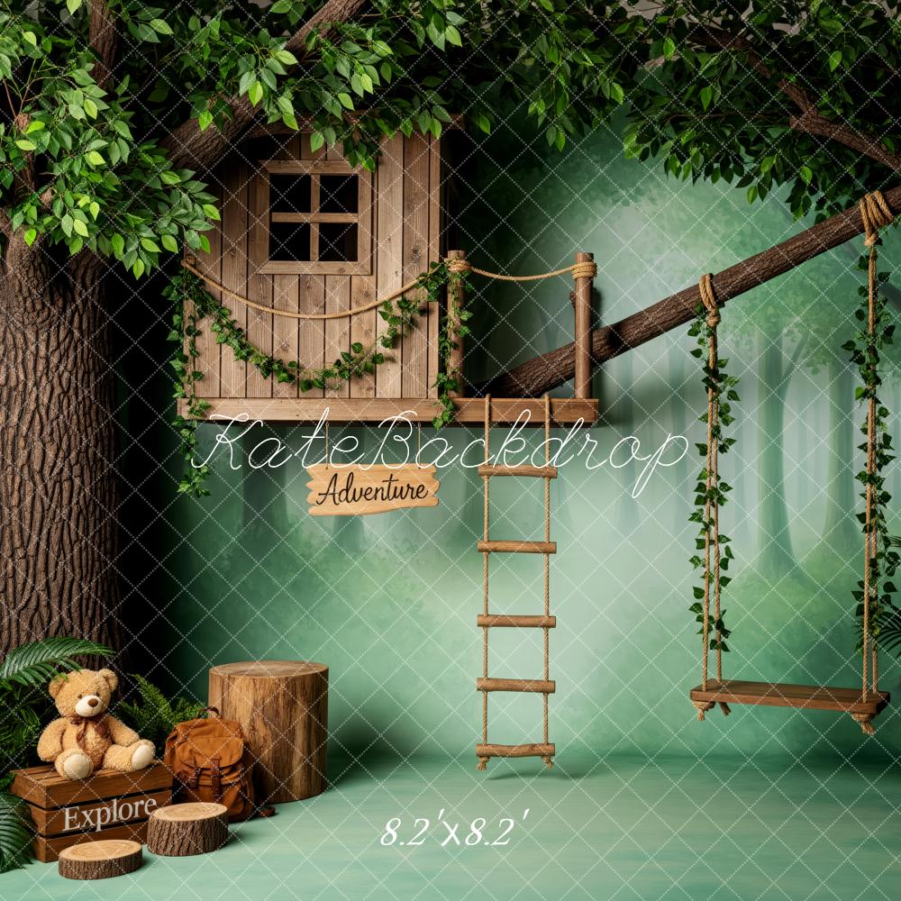 Kate Treehouse Swing Forest Moon Backdrop Designed by Patty Robert - Image 5