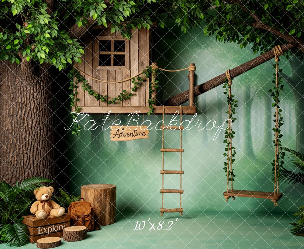 Kate Treehouse Swing Forest Moon Backdrop Designed by Patty Robert - Image 6