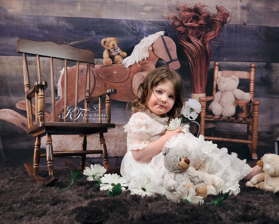 Kate Trojan and Teddy Bear Children Backdrop for Photography Designed by Amanda Moffatt - Image 3