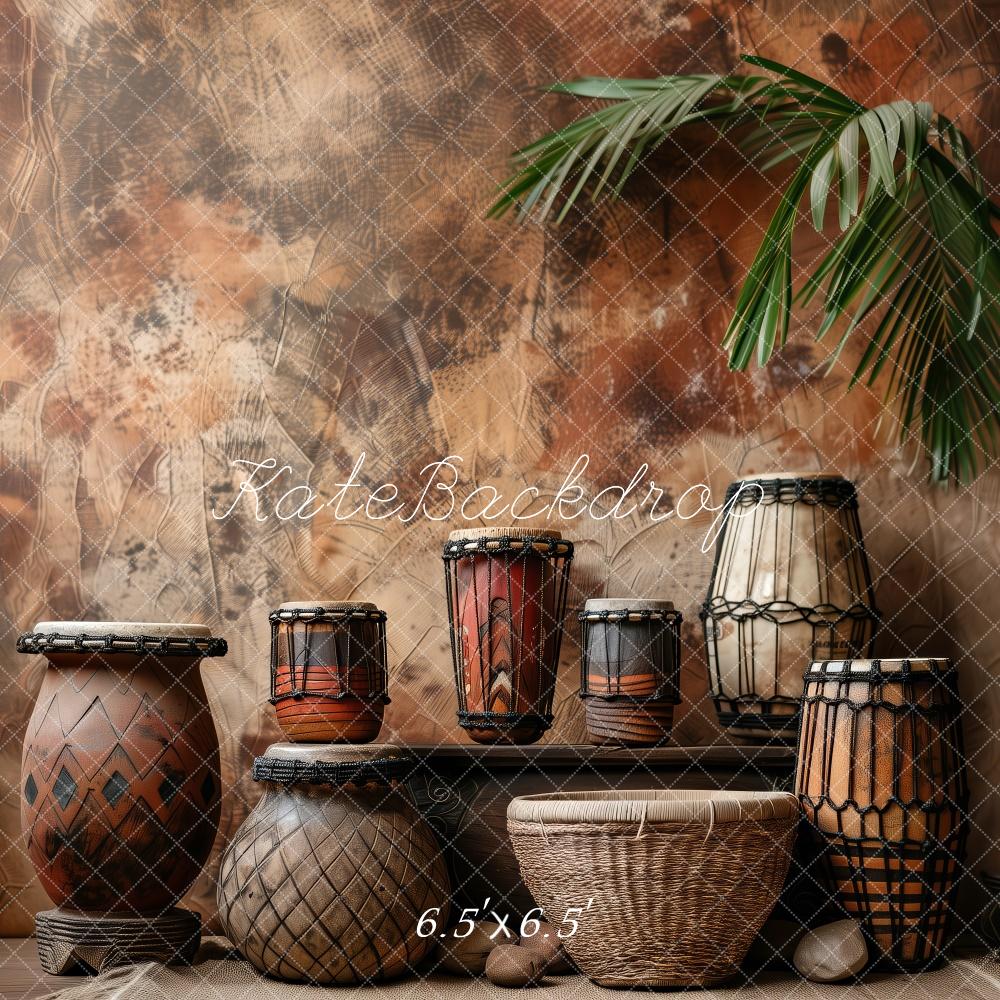 Kate Tropical African Pottery Backdrop Designed by Patty Robert - Image 2