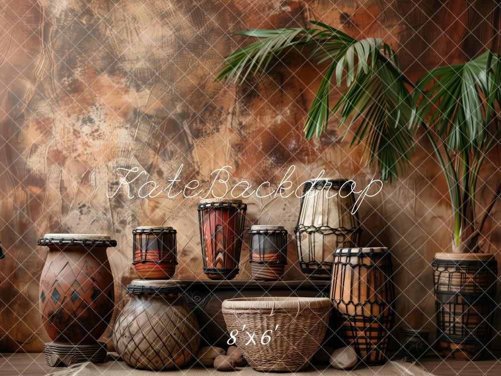 Kate Tropical African Pottery Backdrop Designed by Patty Robert - Image 3