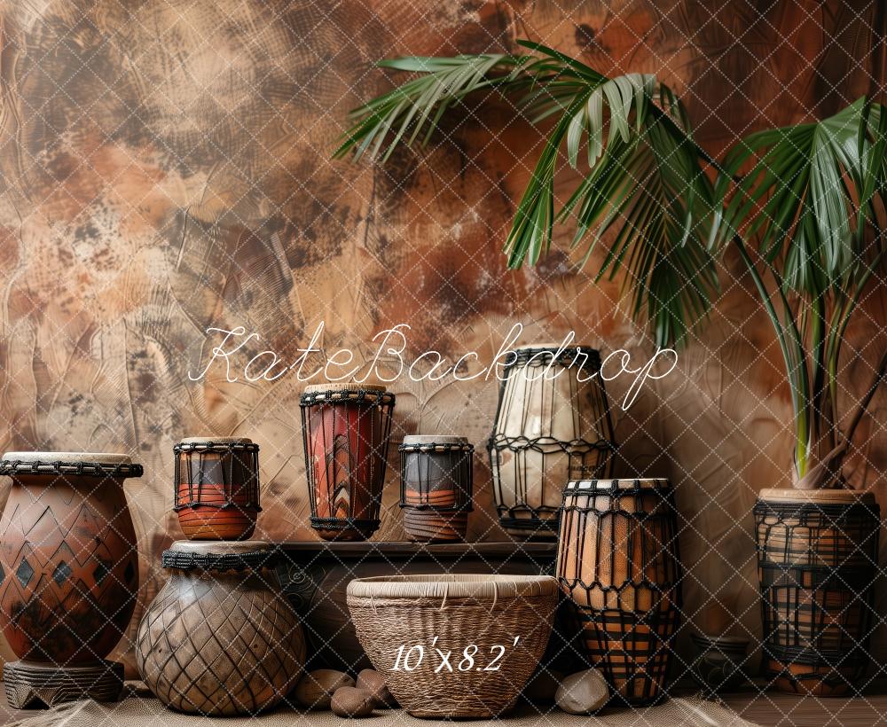 Kate Tropical African Pottery Backdrop Designed by Patty Robert - Image 5