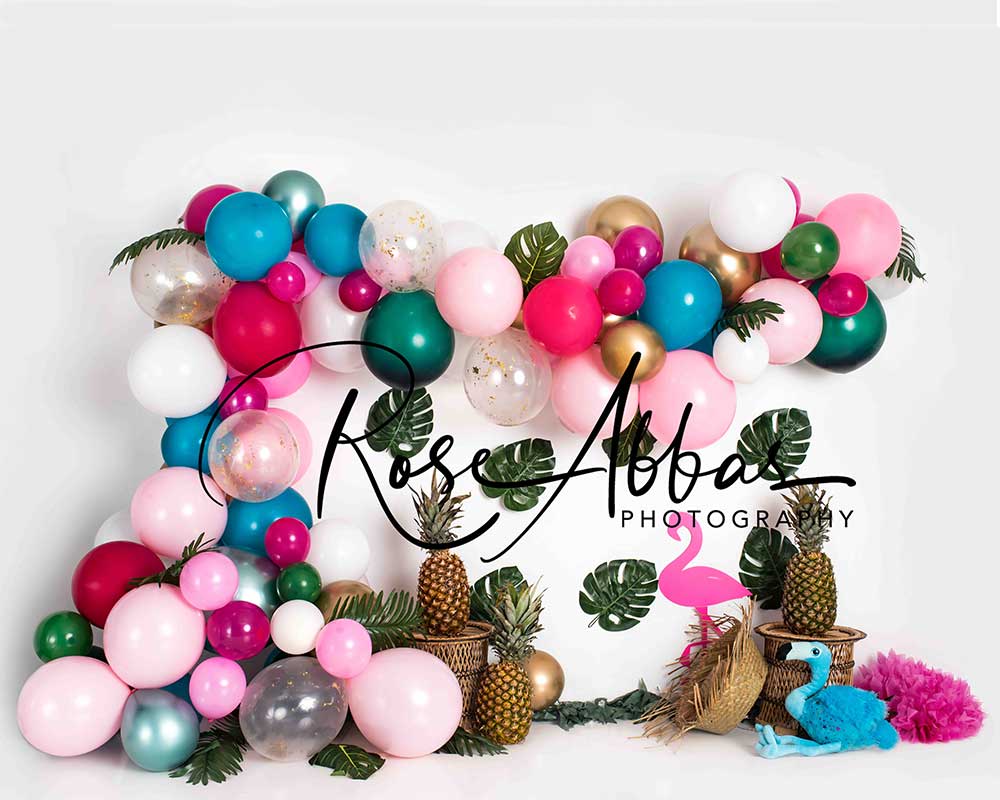 Kate Tropical Vibes Balloon Pineapple Children Backdrop Designed By Rose Abbas - Image 2