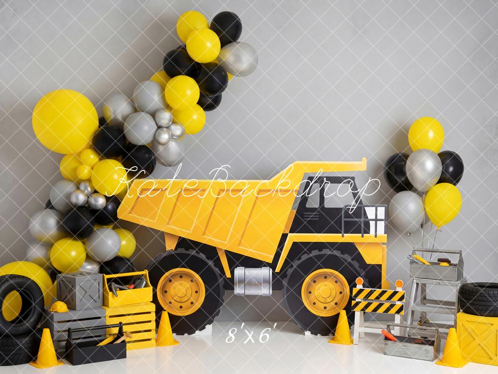 Kate Truck Balloons Construction Tools Backdrop Designed by Patty Robert - Image 3