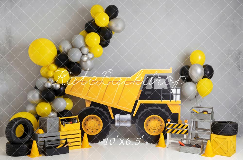 Kate Truck Balloons Construction Tools Backdrop Designed by Patty Robert - Image 4
