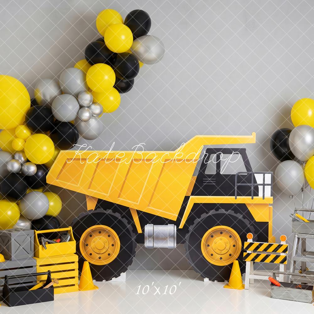 Kate Truck Balloons Construction Tools Backdrop Designed by Patty Robert - Image 7