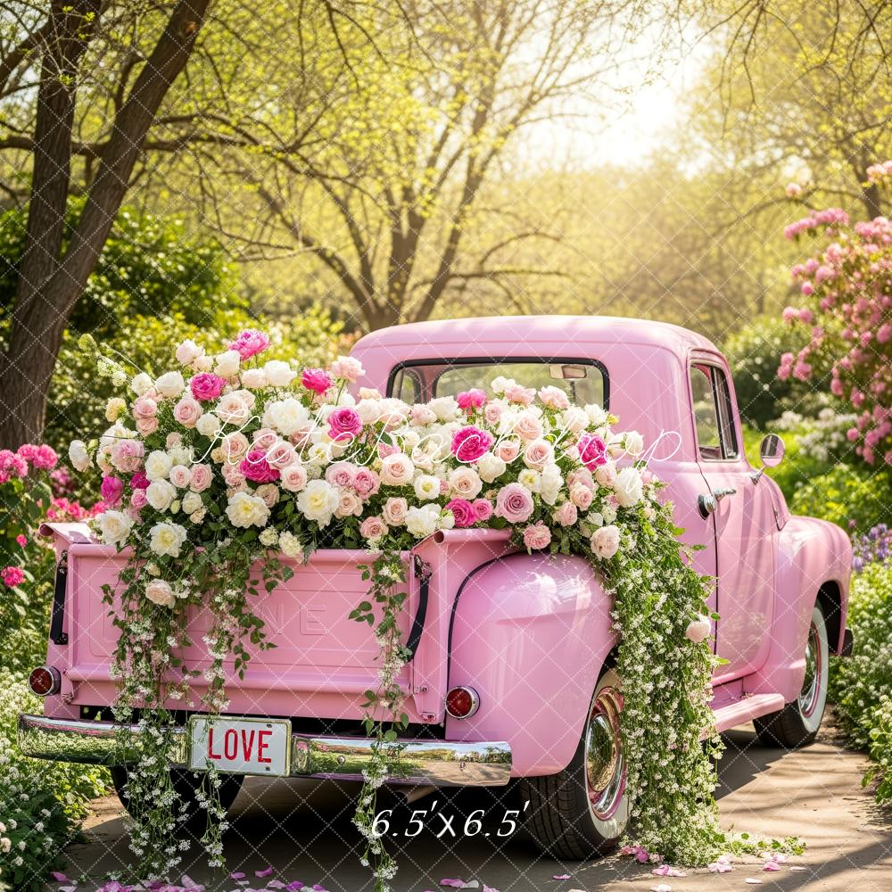 Kate Truck Pink Garden Backdrop Designed by Patty Robert - Image 2