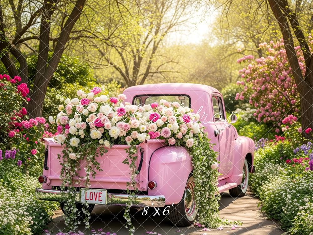 Kate Truck Pink Garden Backdrop Designed by Patty Robert - Image 3