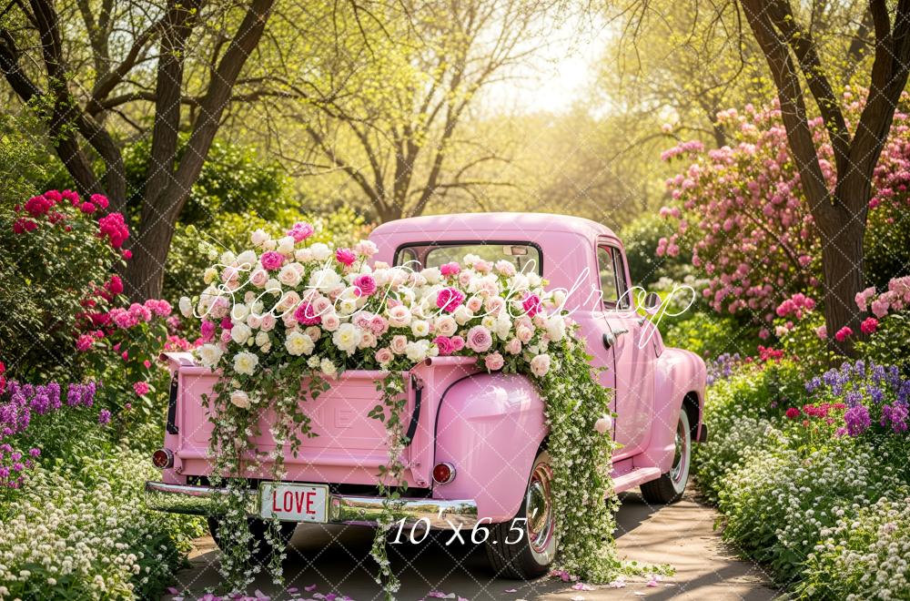 Kate Truck Pink Garden Backdrop Designed by Patty Robert - Image 4