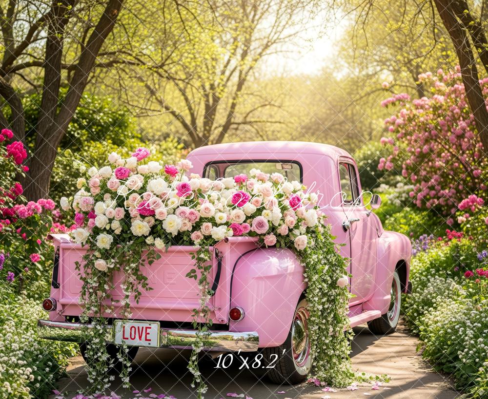 Kate Truck Pink Garden Backdrop Designed by Patty Robert - Image 6