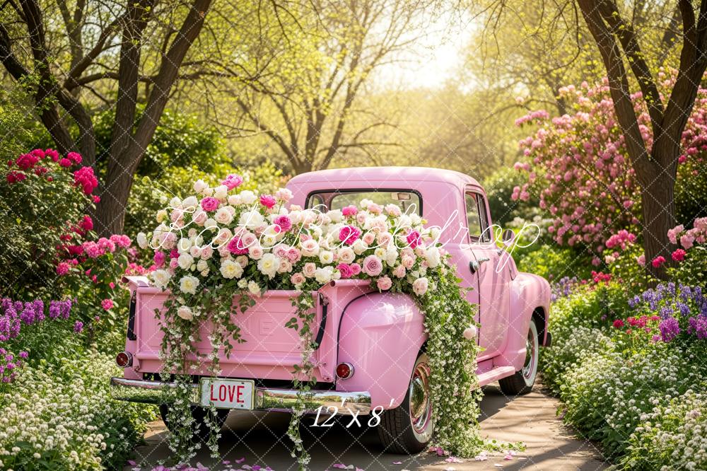 Kate Truck Pink Garden Backdrop Designed by Patty Robert - Image 8