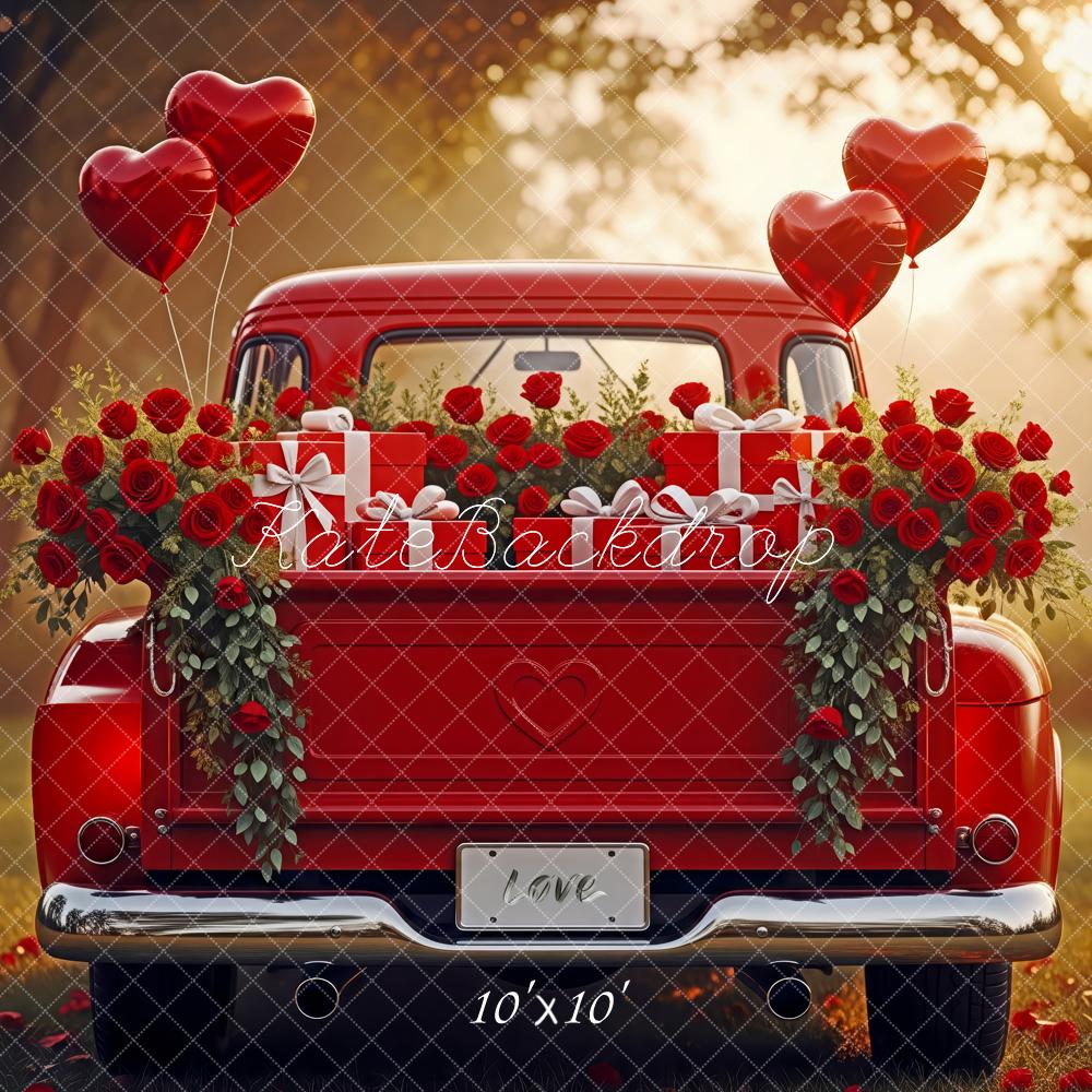 Kate Valentine Truck Roses Gift Heart Balloons Backdrop Designed by Patty Robert - Image 7