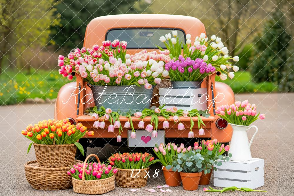Kate Spring Truck Tulip Basket Backdrop Designed by Patty Robert - Image 8