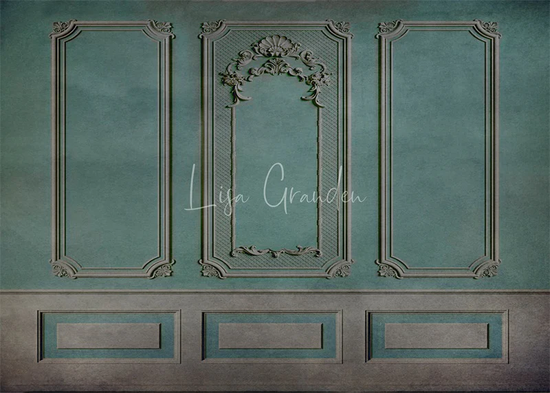 Kate Turquoise Ornate Wall Backdrop for Photography Designed by Lisa Granden - Image 2