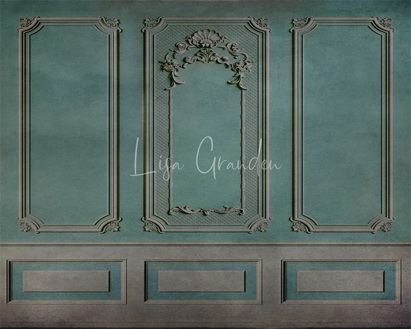 Kate Turquoise Ornate Wall Backdrop for Photography Designed by Lisa Granden - Image 4