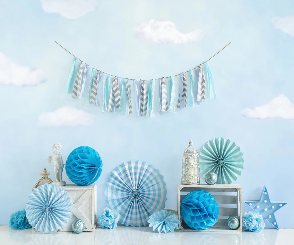 Kate Under Blue Sky Cake Smash Backdrop Designed by Emetselch - Image 3