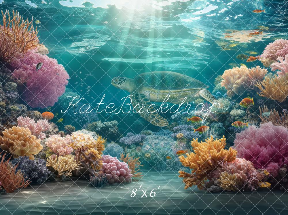 Kate Summer Underwater Coral Reef Fish Backdrop Designed by Chain Photography - Image 3