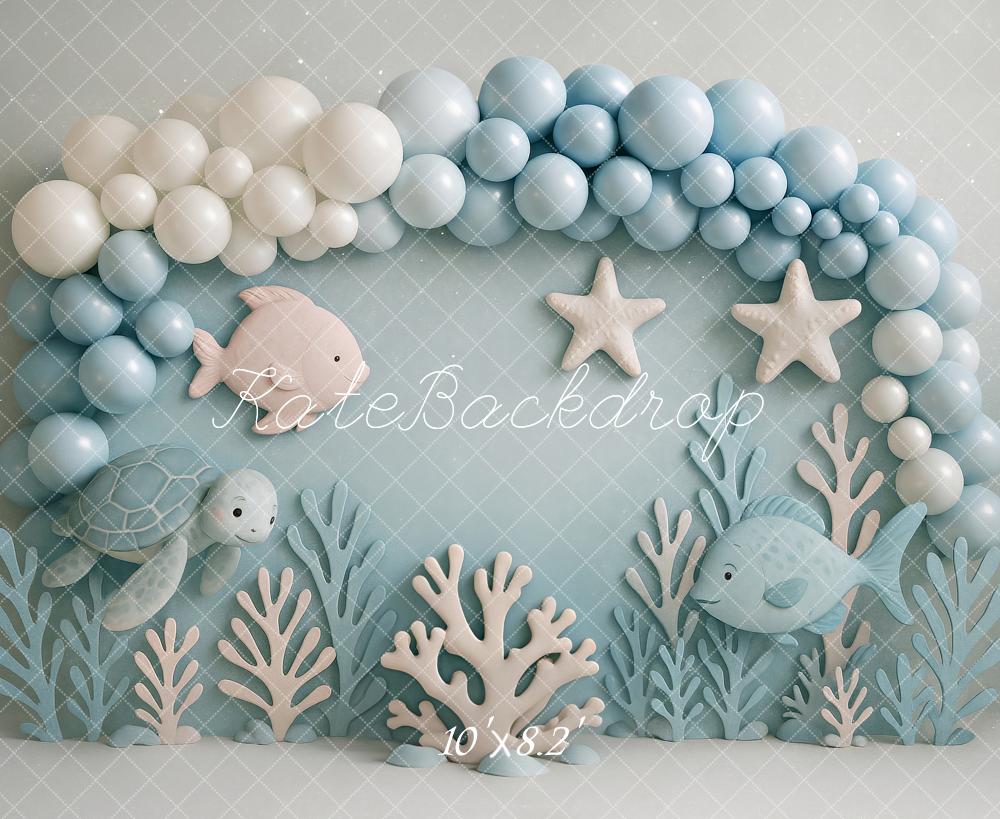Kate Underwater Ocean Fish Turtle Backdrop Designed by Ashley Paul - Image 4