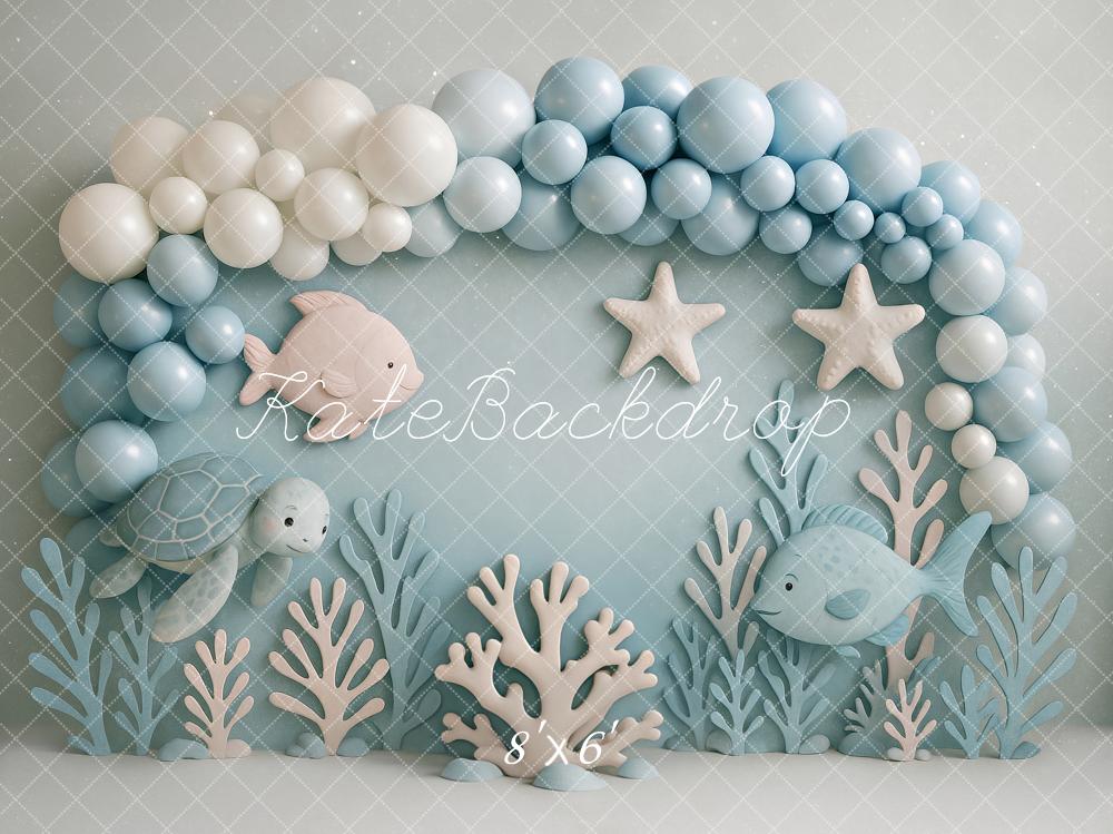 Kate Underwater Ocean Fish Turtle Backdrop Designed by Ashley Paul - Image 5