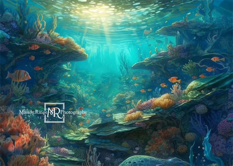 Kate Underwater Ocean Reef Backdrop Designed by Mandy Ringe Photography - Image 2