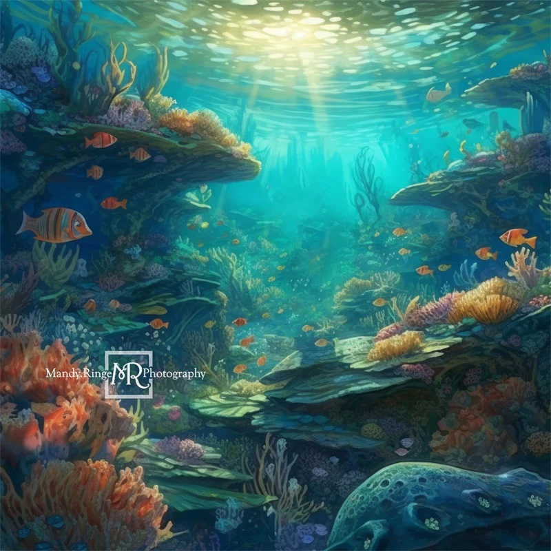 Kate Underwater Ocean Reef Backdrop Designed by Mandy Ringe Photography - Image 5