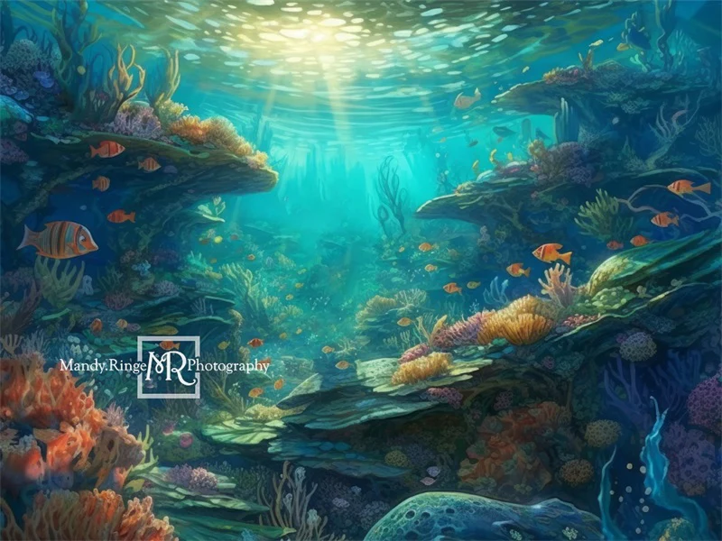 Kate Underwater Ocean Reef Backdrop Designed by Mandy Ringe Photography - Image 6