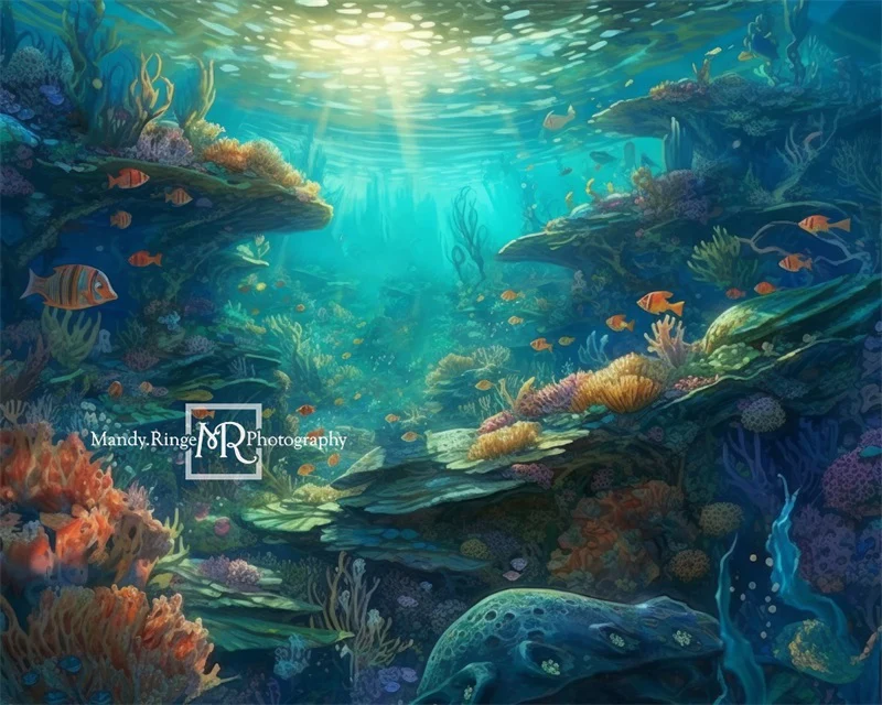 Kate Underwater Ocean Reef Backdrop Designed by Mandy Ringe Photography - Image 7