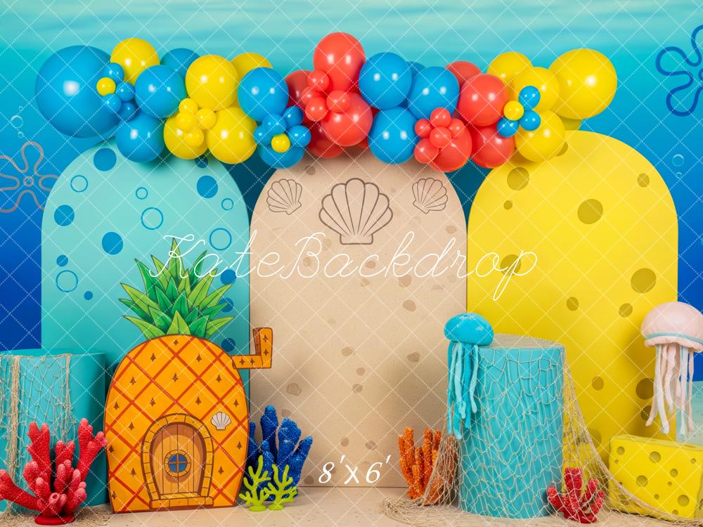 Kate Underwater Pineapple House Sea Shells Backdrop Designed by Patty Robert - Image 3