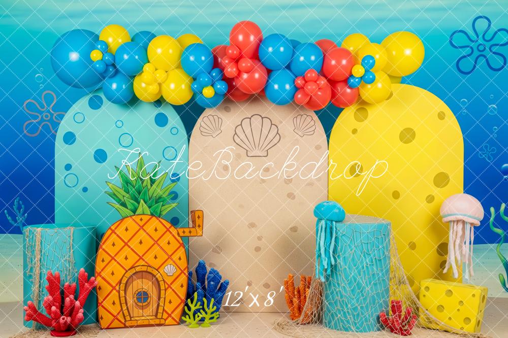 Kate Underwater Pineapple House Sea Shells Backdrop Designed by Patty Robert - Image 8