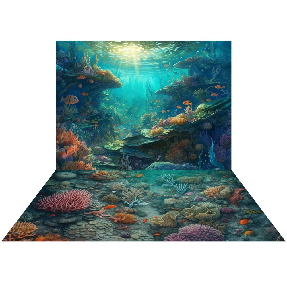 Kate Underwater World Backdrop+Ocean Reef Floor Designed by Mandy Ringe Photography - Image 2