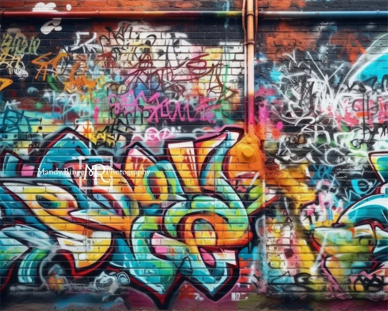 Kate Urban Graffiti Wall Backdrop Designed by Mandy Ringe Photography - Image 10