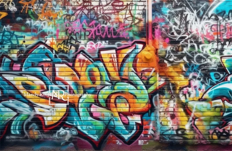 Kate Urban Graffiti Wall Backdrop Designed by Mandy Ringe Photography - Image 11