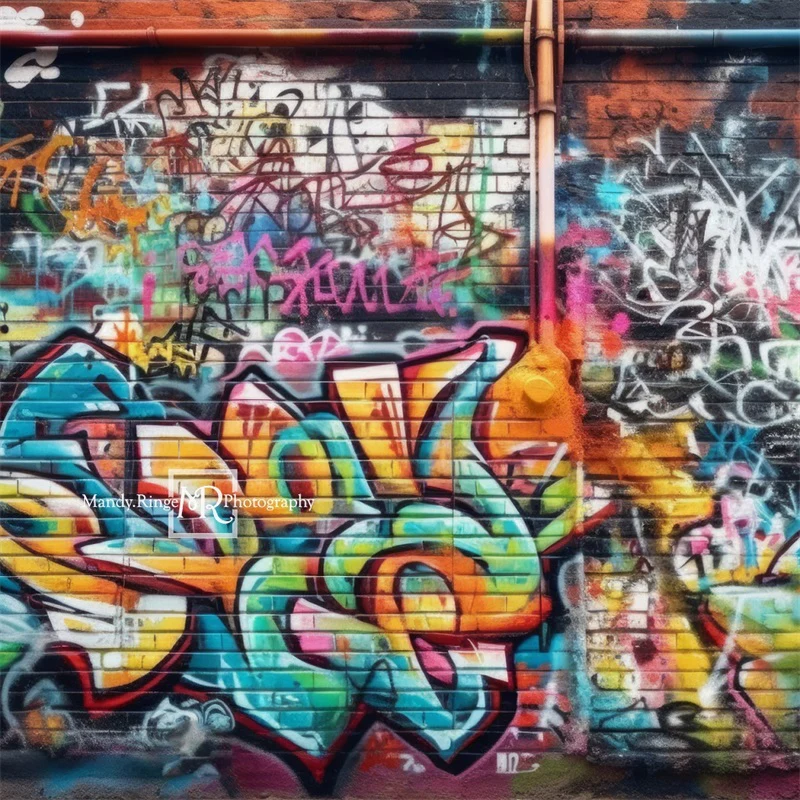 Kate Urban Graffiti Wall Backdrop Designed by Mandy Ringe Photography - Image 12