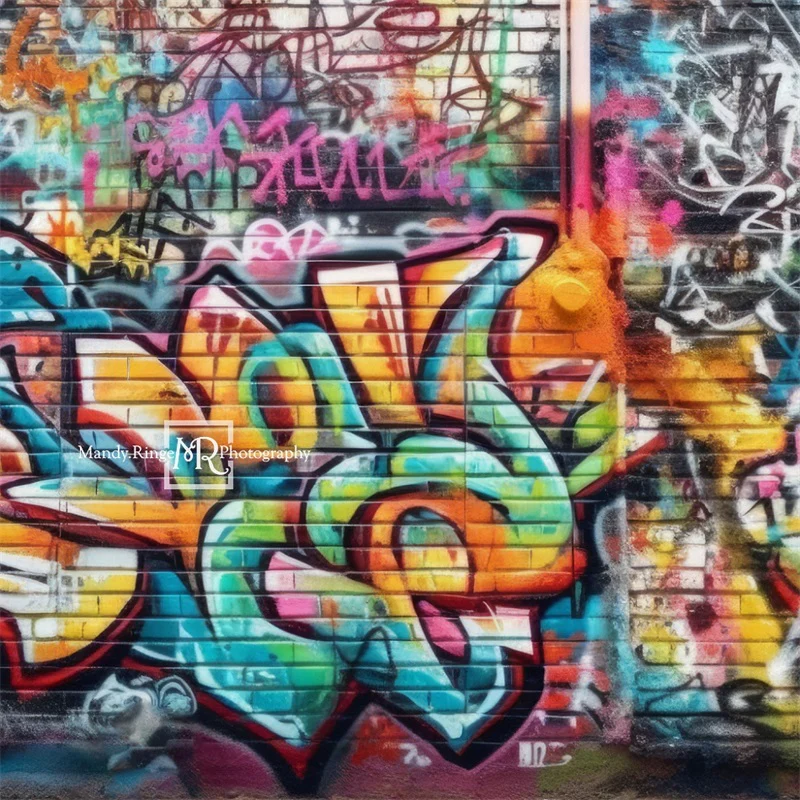 Kate Urban Graffiti Wall Backdrop Designed by Mandy Ringe Photography - Image 8