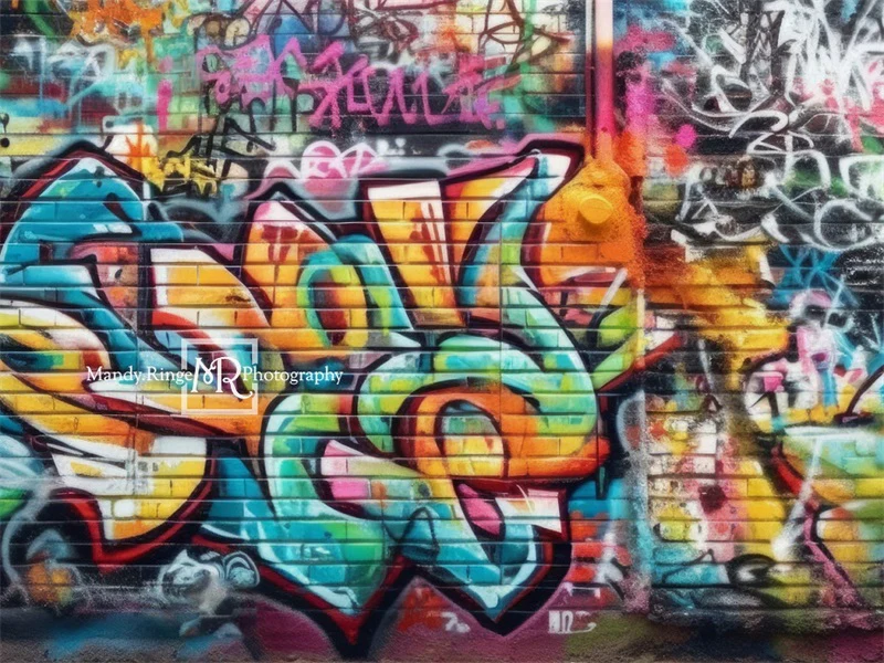 Kate Urban Graffiti Wall Backdrop Designed by Mandy Ringe Photography - Image 9