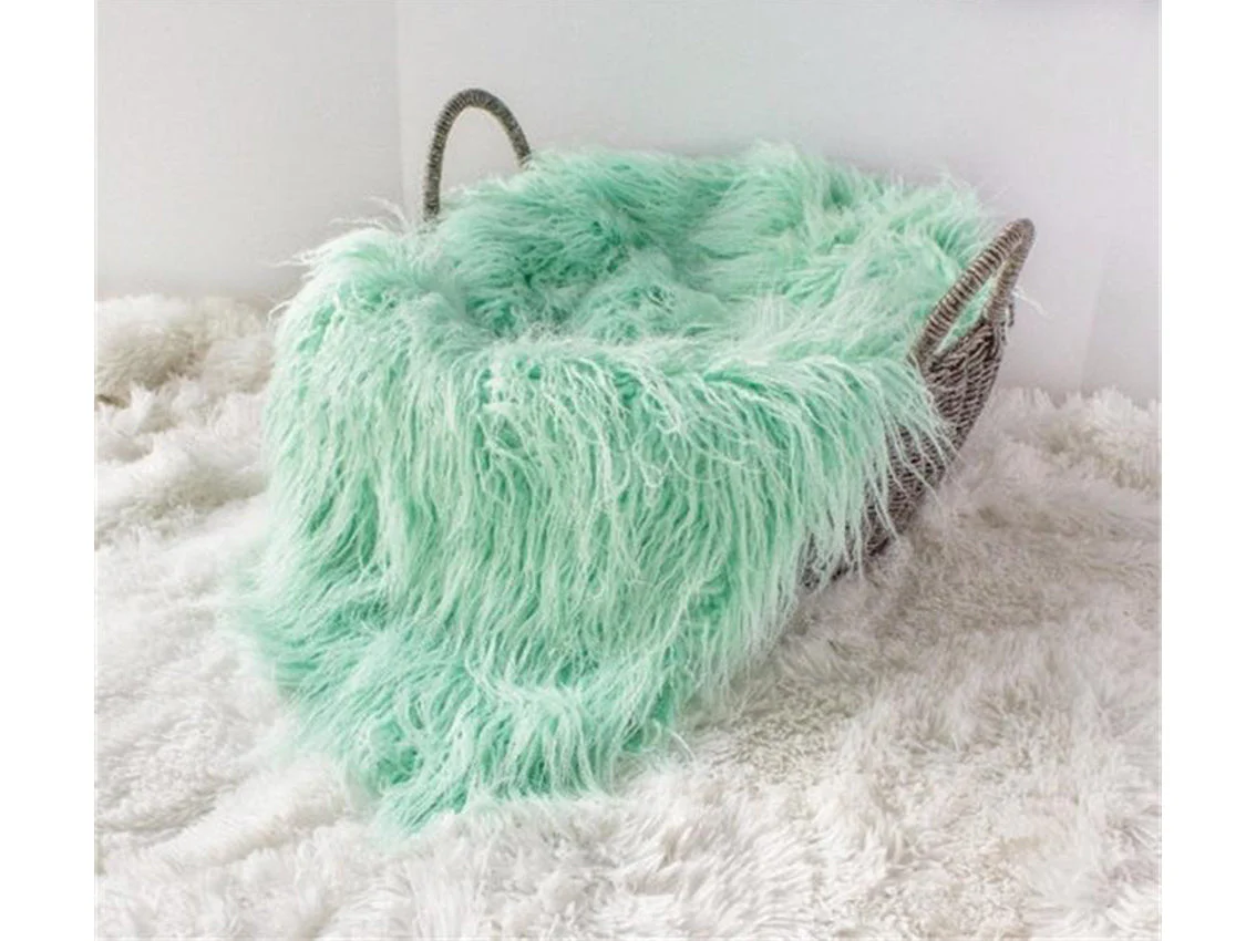 Kate Virous Color Long Faux Fur Blanket - Image 3
