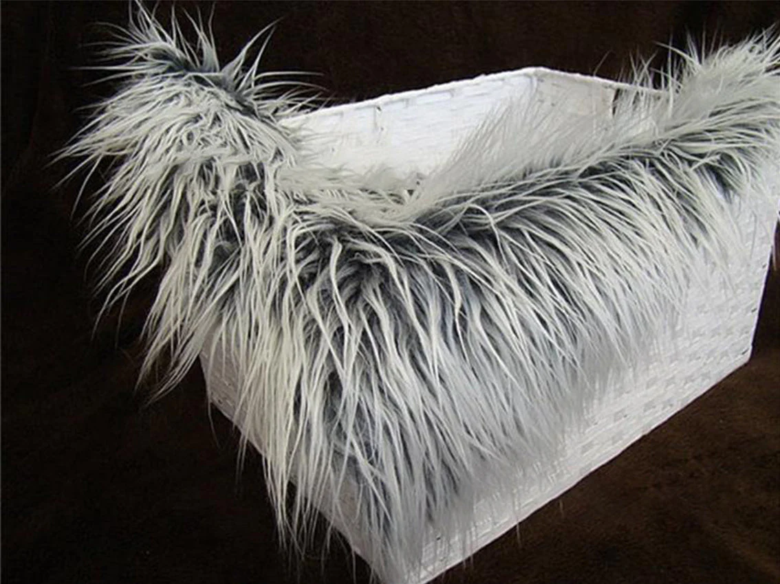 Kate Virous Color Long Faux Fur Blanket - Image 4