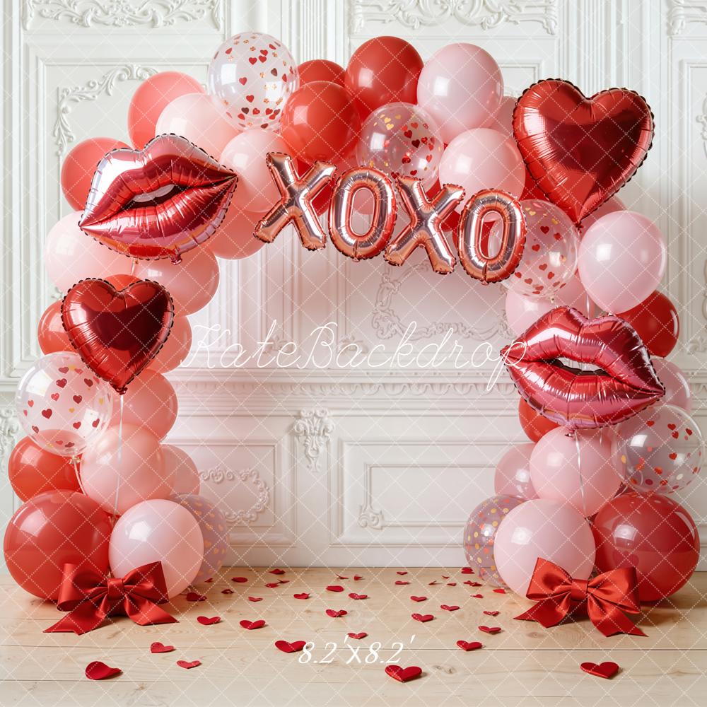 Kate Valentine Balloon Arch Red Pink Backdrop Designed by Emstselch - Image 5
