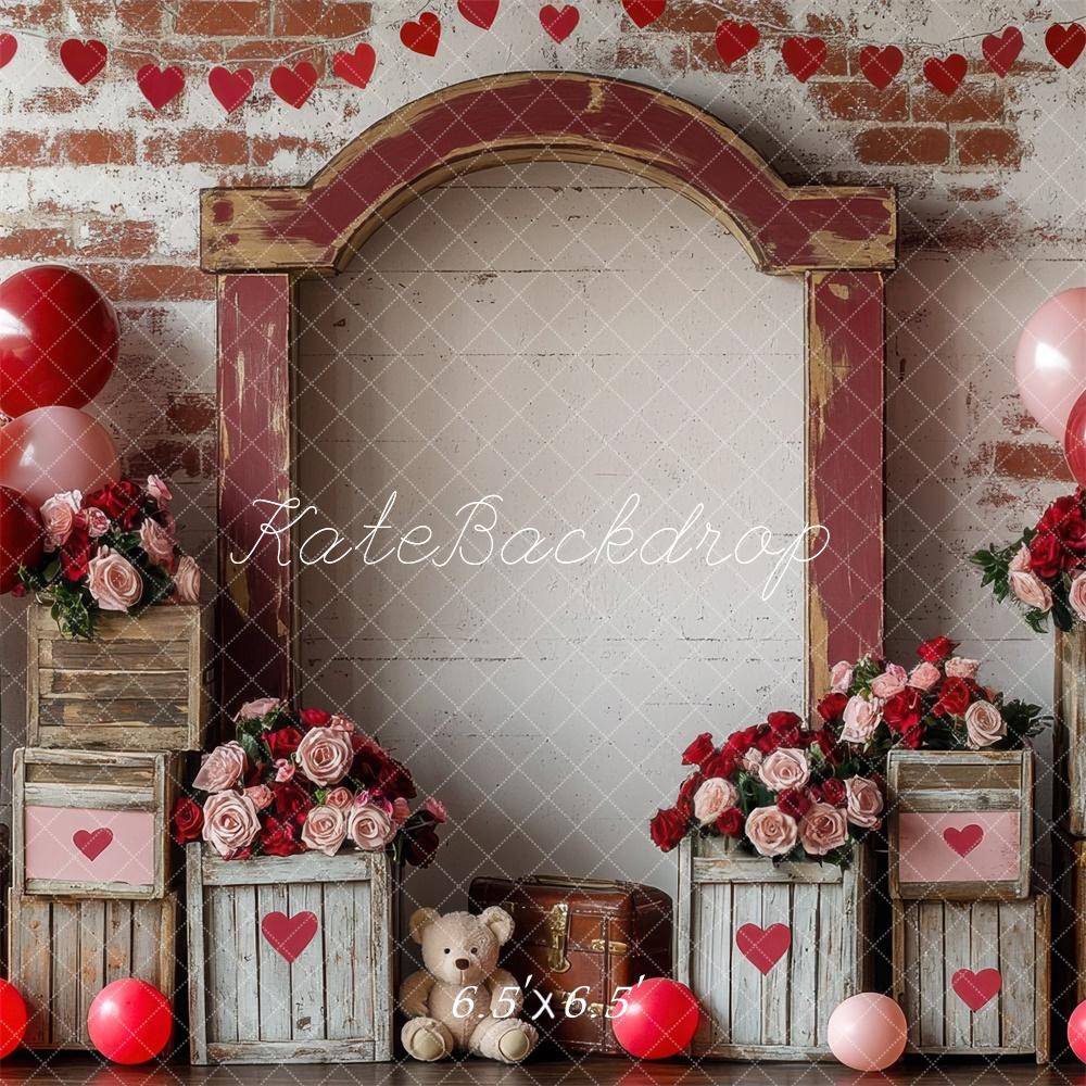 Kate Valentine Balloon Vintage Teddy Bears Backdrop Designed by Mini MakeBelieve - Image 2