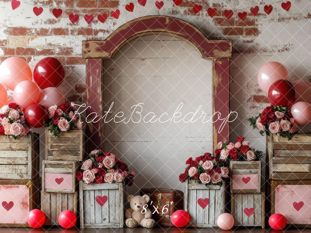 Kate Valentine Balloon Vintage Teddy Bears Backdrop Designed by Mini MakeBelieve - Image 3