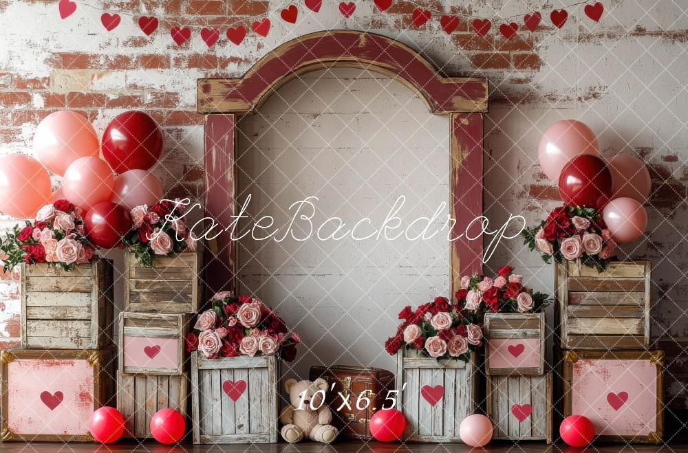 Kate Valentine Balloon Vintage Teddy Bears Backdrop Designed by Mini MakeBelieve - Image 4