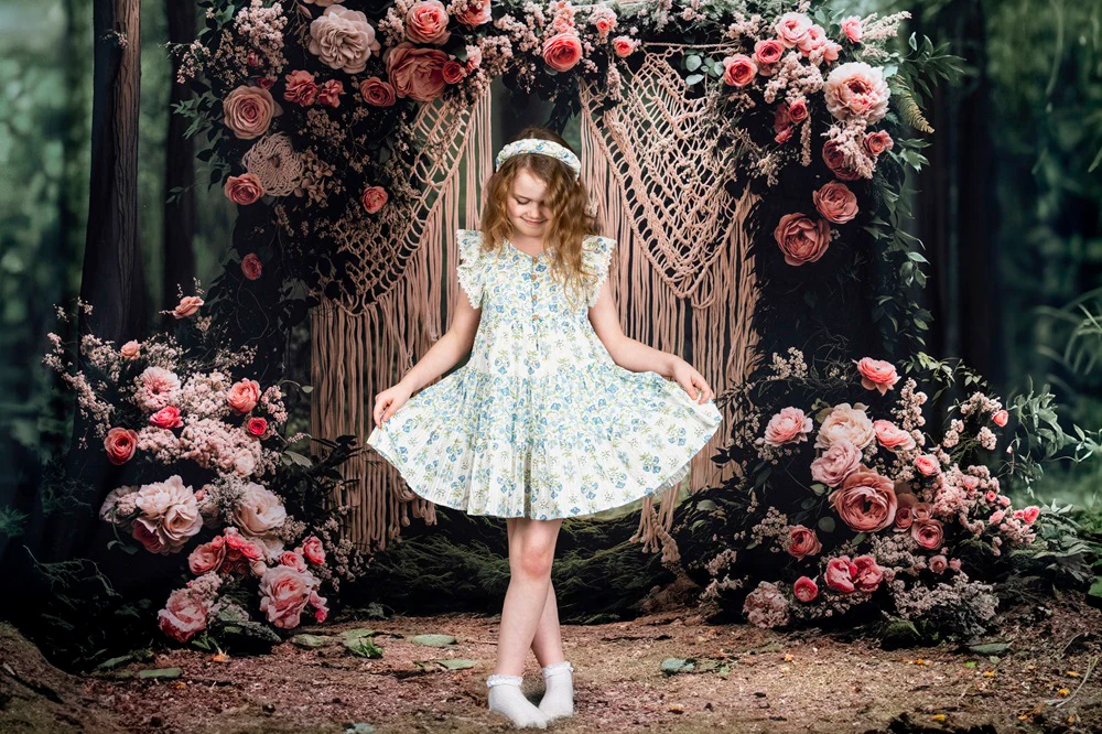 Kate Valentine Boho Floral Arch Forest Backdrop Designed by Emetselch - Image 3